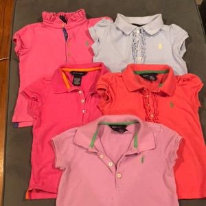 Lot of 5 polo short sleeve shirts